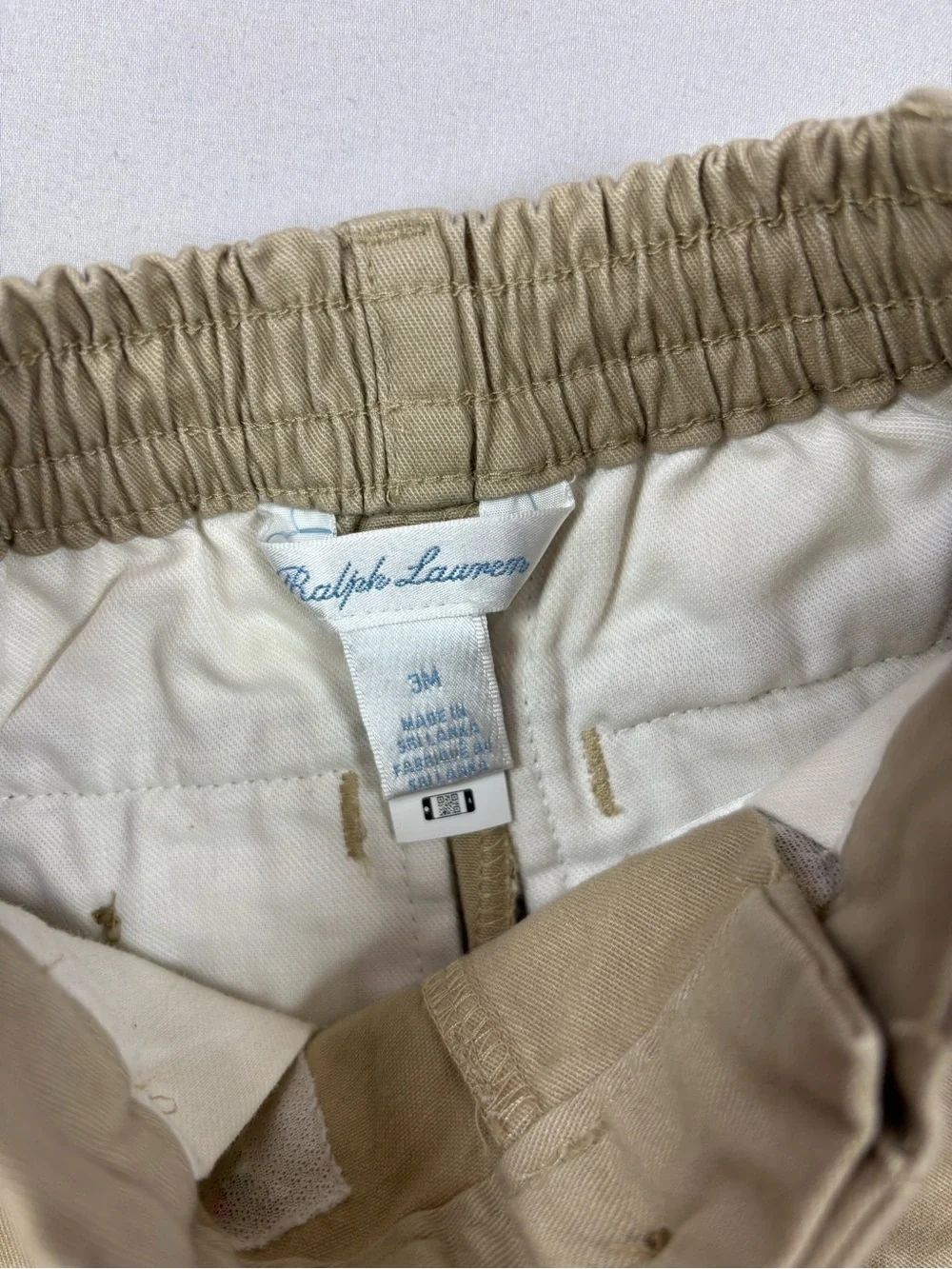 Ralph Lauren Polo Pony Stretch Chino Short Baby Boy 3 Month Preppy New England